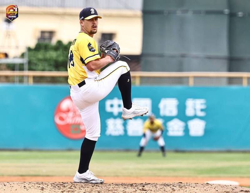 新洋投克迪用14球投1局無失分。（中信球團提供）