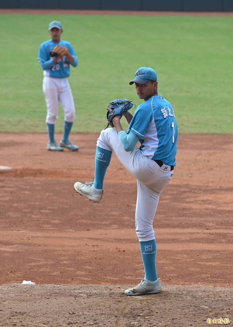 先發投手蕭齊。（記者廖耀東攝）