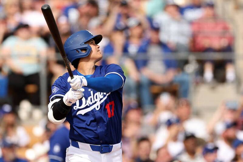 大谷翔平開轟。（法新社）