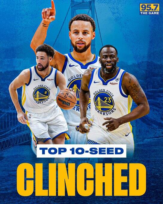 勇士晉級附加賽。（取自X）