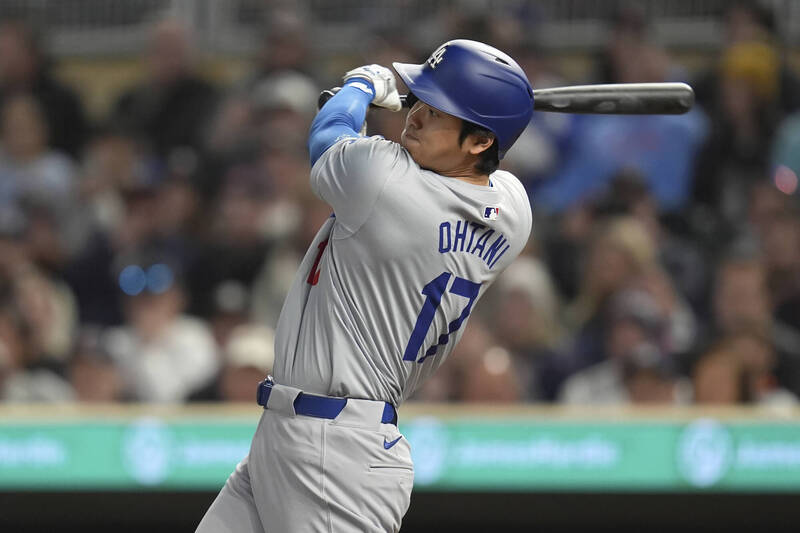 大谷翔平開季14場敲出12支長打，改寫隊史1901年以來最多紀錄。（美聯社）