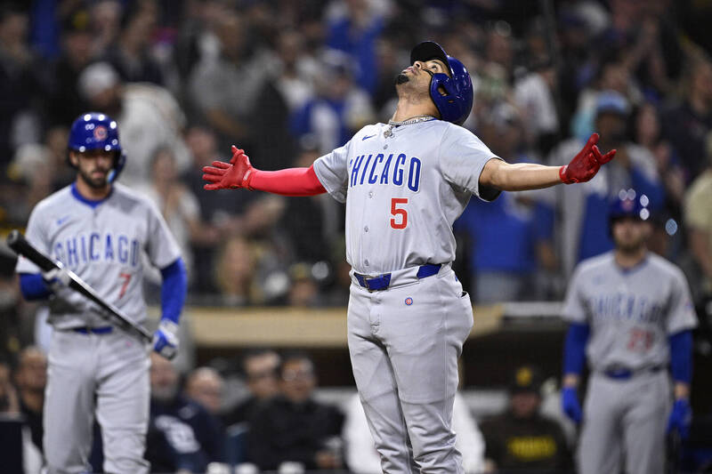 小熊三壘手莫雷爾擊出生涯首發滿貫砲。（今日美國）