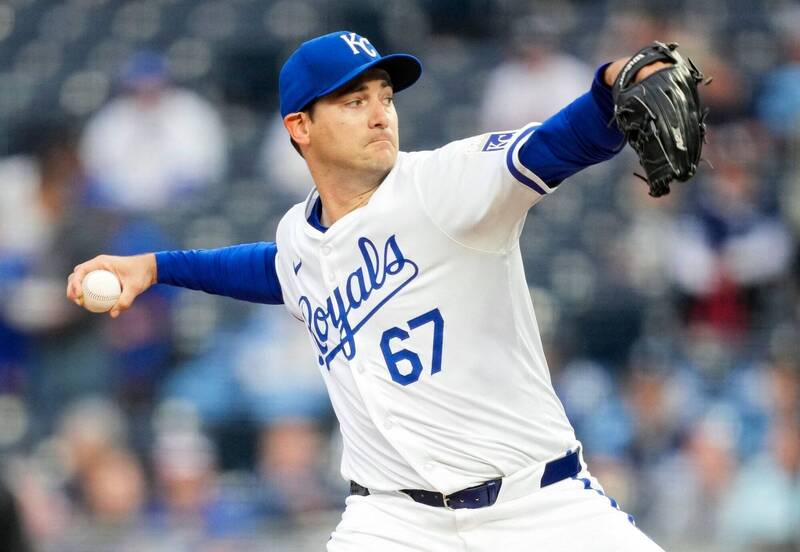 皇家先發投手魯戈主投6局僅失2分，拿下本季第2勝。（法新社）