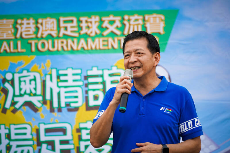 陸委會港澳蒙藏處處長兼策進會秘書長盧長水 親自到場為各隊加油打氣。（主辦單位提供）