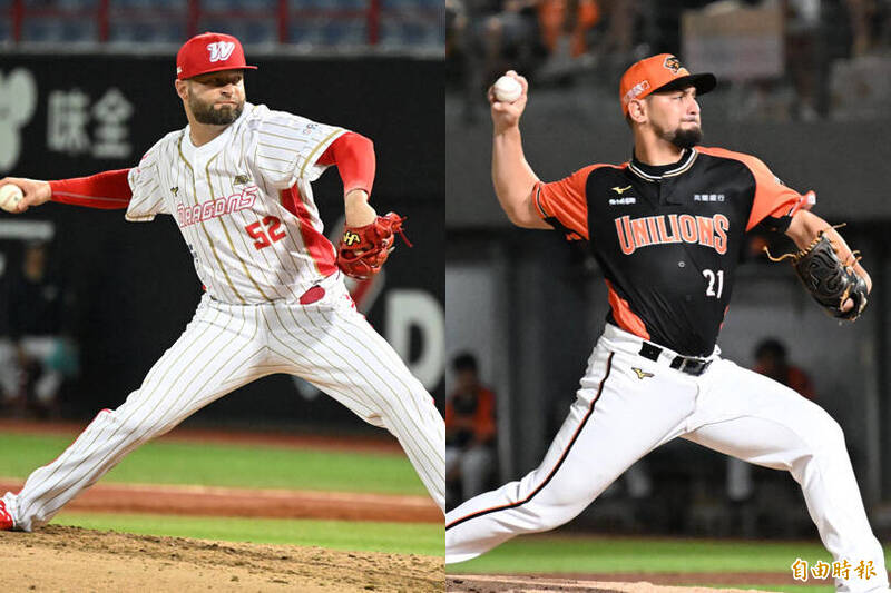 味全龍伍鐸、統一獅勝騎士。（資料照）