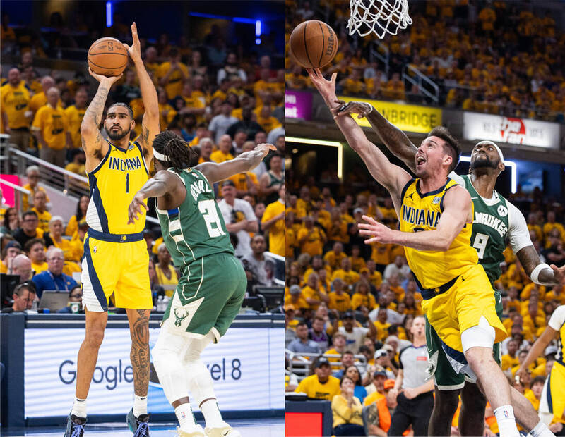 溜馬替補球員塔平（左）、麥康諾（右）。（合成圖，今日美國）