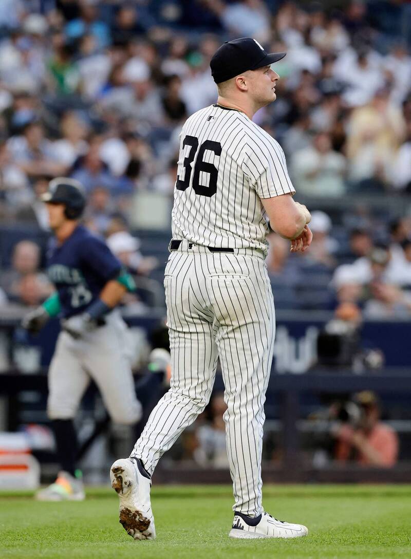 洋基先發投手施密特。（法新社）