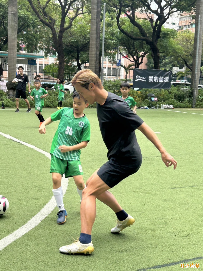日本傳奇球星本田圭佑。（記者吳孟儒攝）