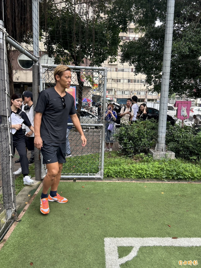 日本傳奇球星本田圭佑。（記者吳孟儒攝）