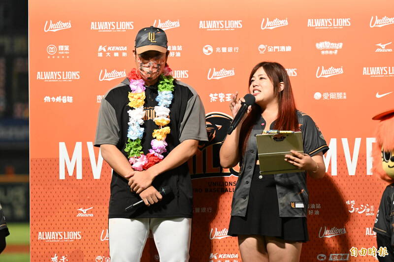 古林睿煬感冒仍奪下單場MVP。（記者李惠洲攝）