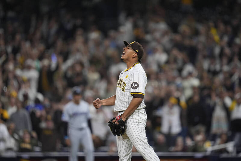 艾斯查德單局飆3K，最近13個出局數全投出三振寫下歷史。（美聯社）