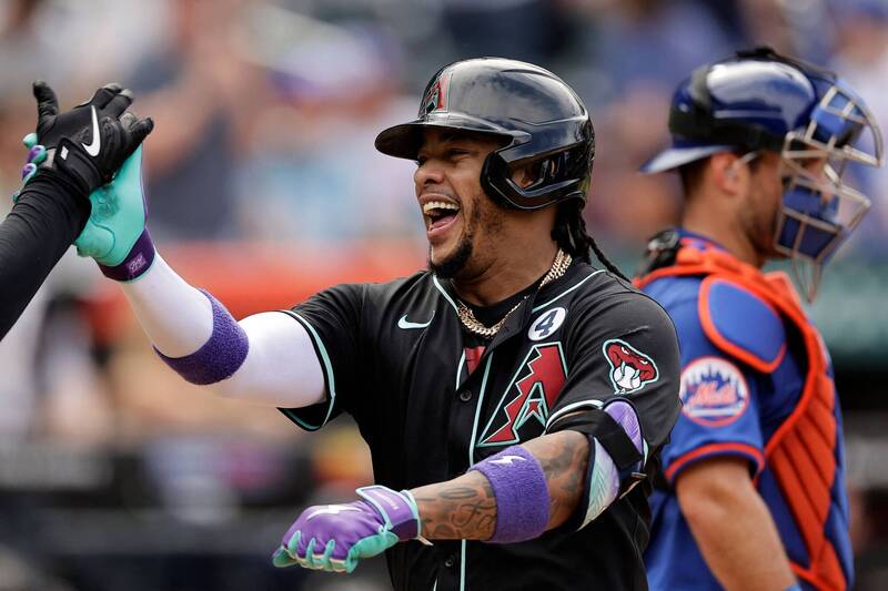 響尾蛇開路先鋒馬提上演單場雙響砲，幫助球隊逆轉大都會。（法新社）