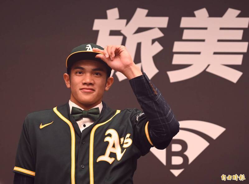 林維恩加盟奧克蘭運動家。（記者王藝菘攝）