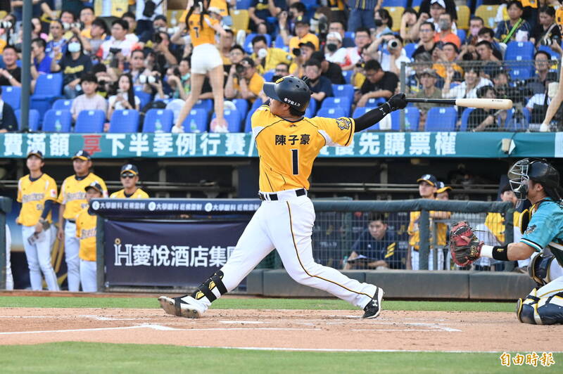 中信兄弟陳子豪。（記者廖耀東攝）