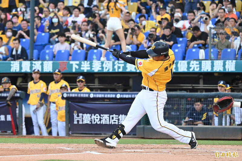 中信兄弟陳子豪。（記者廖耀東攝）