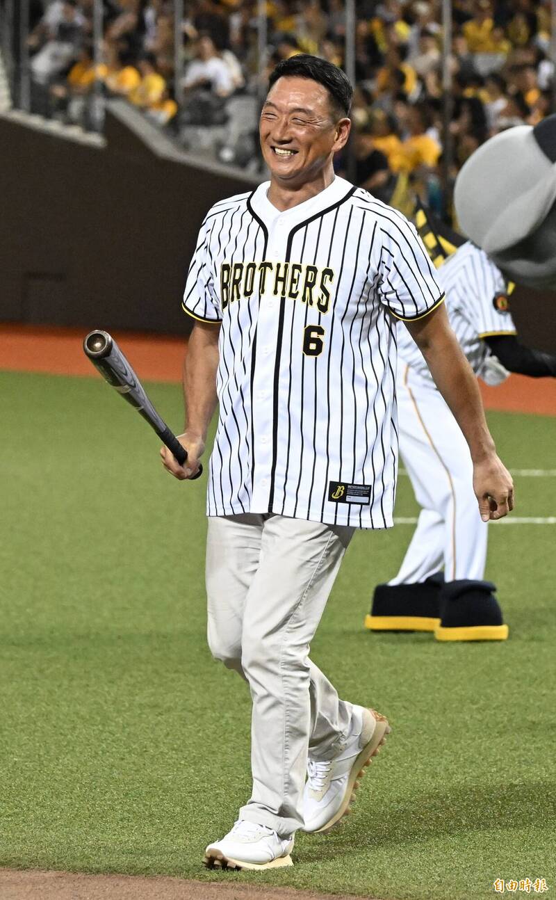 阪神虎OB金本知憲。（記者林正堃攝）