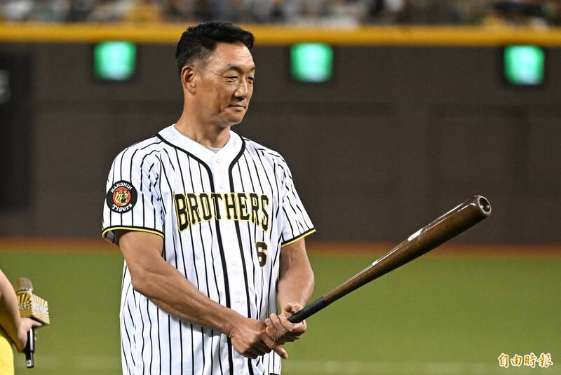 阪神虎OB金本知憲。（記者林正堃攝）