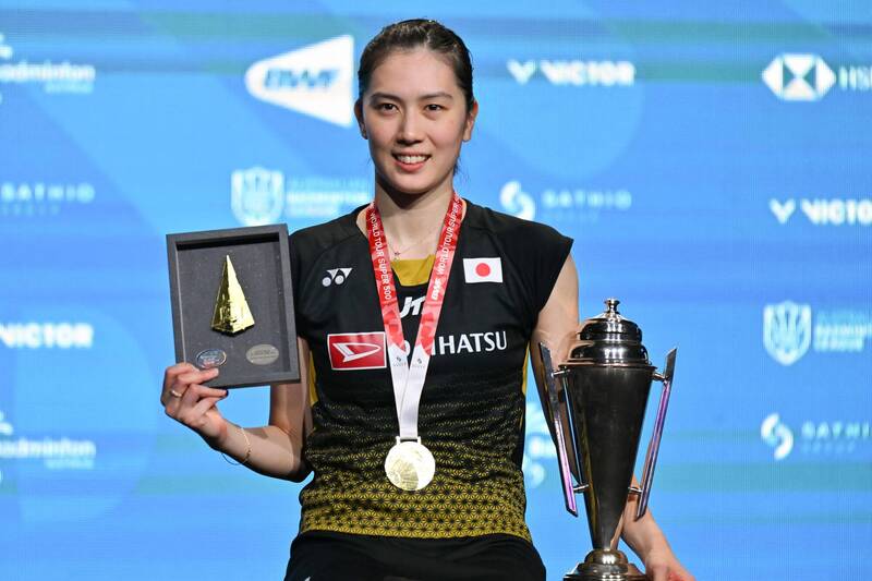 大堀彩奪下澳洲公開賽女單冠軍。（法新社）