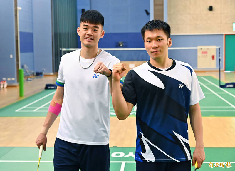 「黃金男雙」李洋／王齊麟為台灣奪下首面羽球奧運金牌，兩人今年力拚衛冕卻碰上不小挑戰。（記者李惠洲攝）