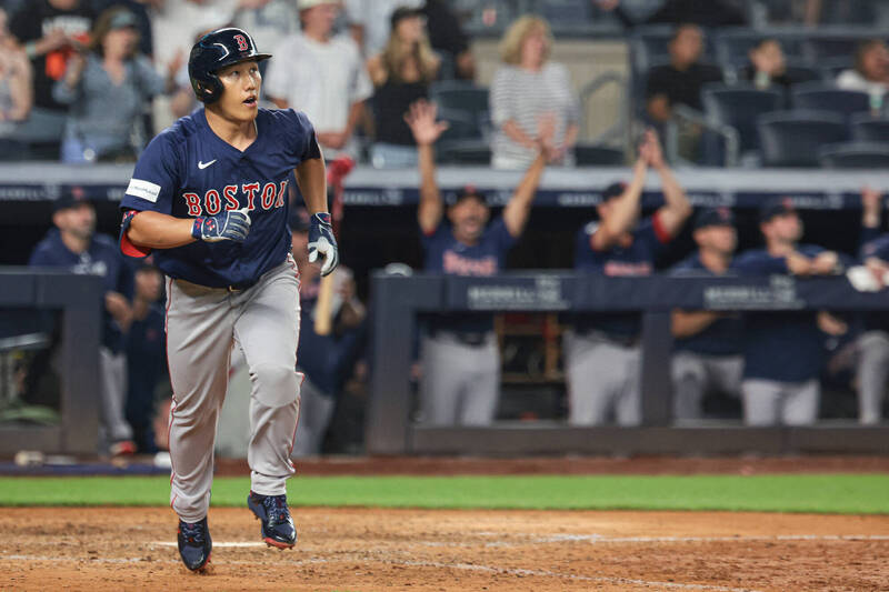 紅襪日籍好手吉田正尚追平轟。（今日美國）