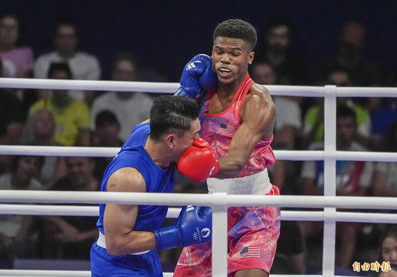 甘家葳不敵美國瓊斯。（特派記者王元鴻攝）