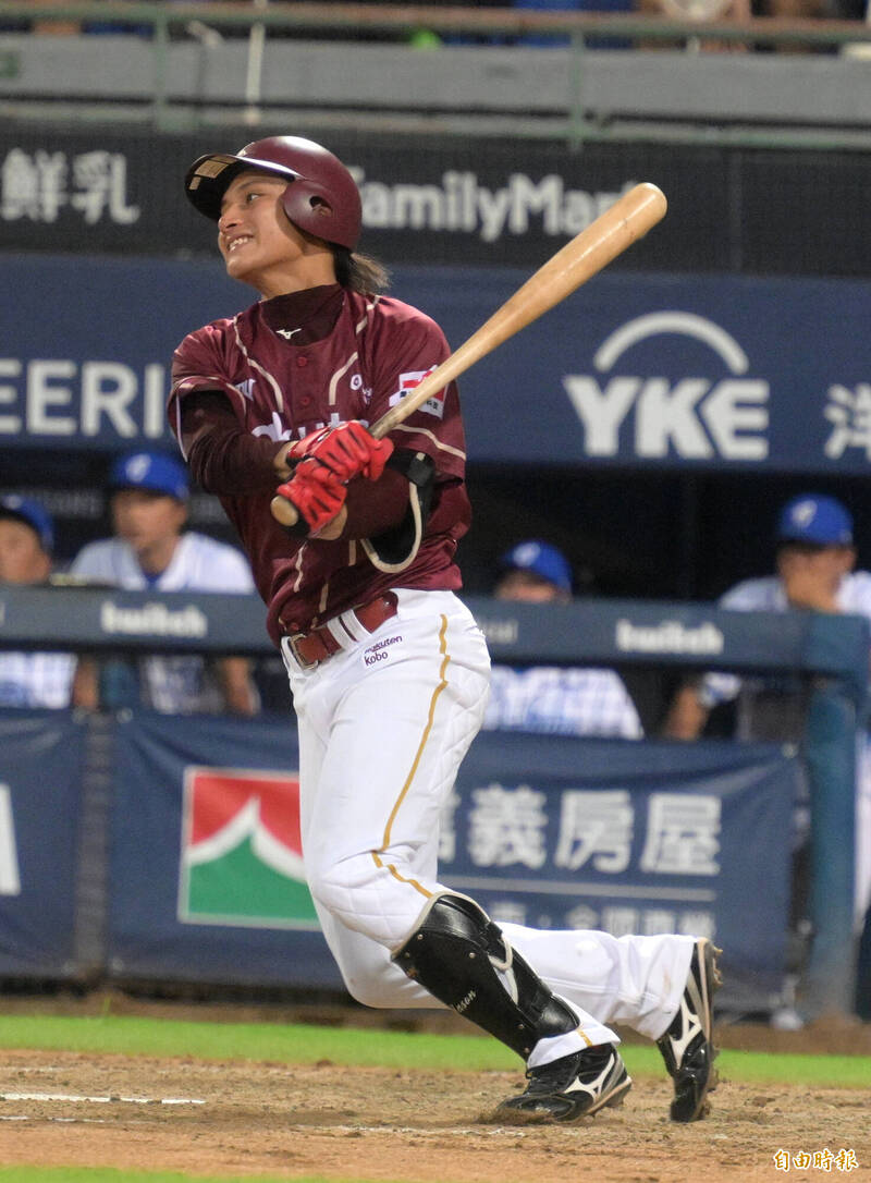 樂天馬傑森。（記者王藝菘攝）