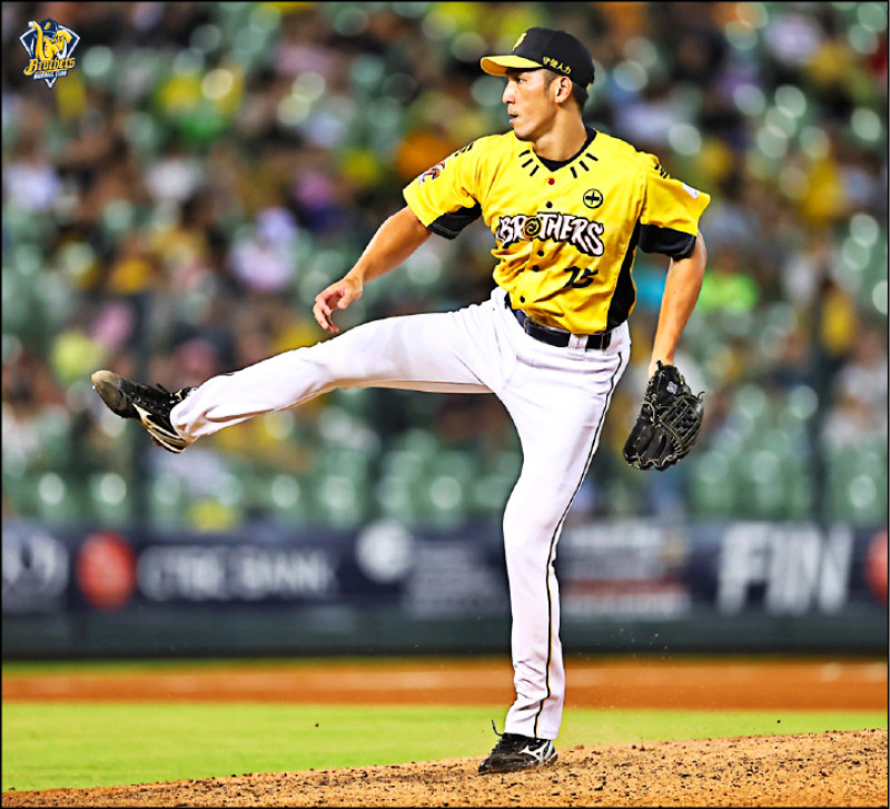 兄弟王凱程昨登板投1局無失分，拿下本季第13次中繼成功。（中信兄弟提供）