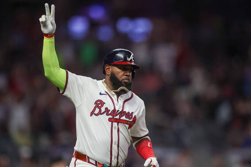 歐蘇納敲出致勝轟。（法新社）