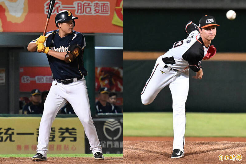 謝榮豪（左起）與林佳緯兩人昨日上演罕見的身分對調對決。（本報合成照）