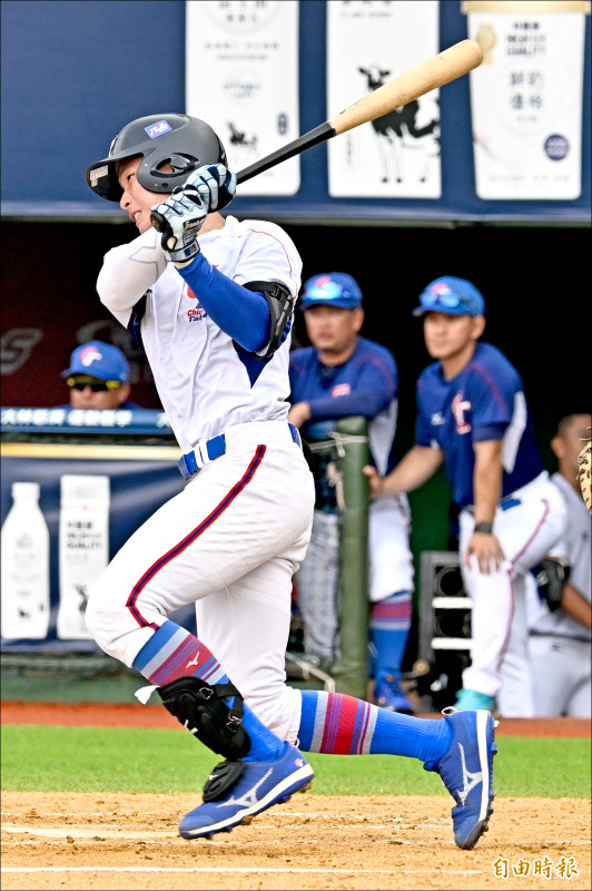 猿隊選秀第3輪指名曾冠傑將扛亞青賽第5棒。（記者陳志曲攝）
