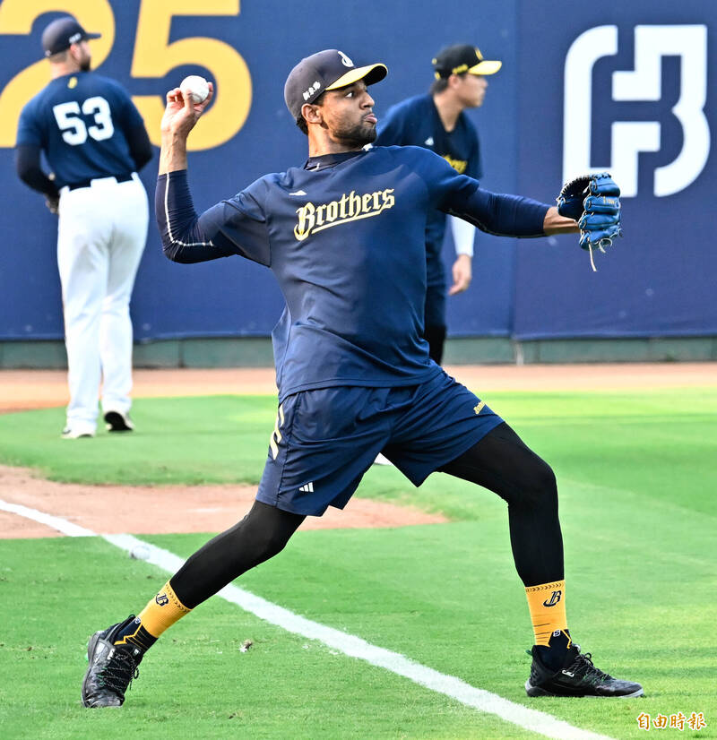 中信兄弟象騎士。（記者陳志曲攝）