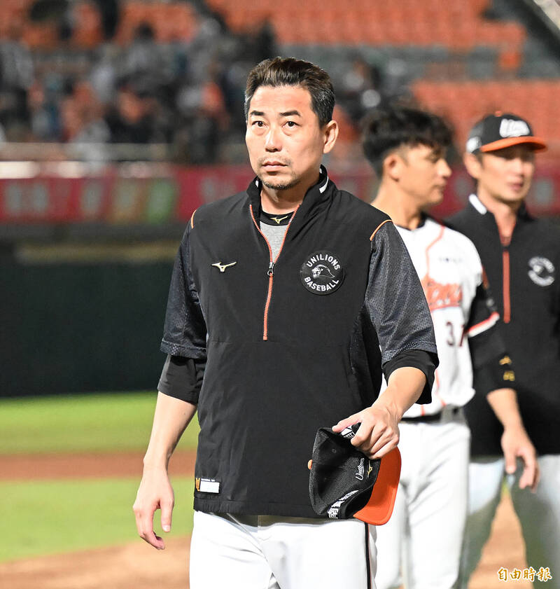 統一獅總教練林岳平。（記者李惠洲攝）