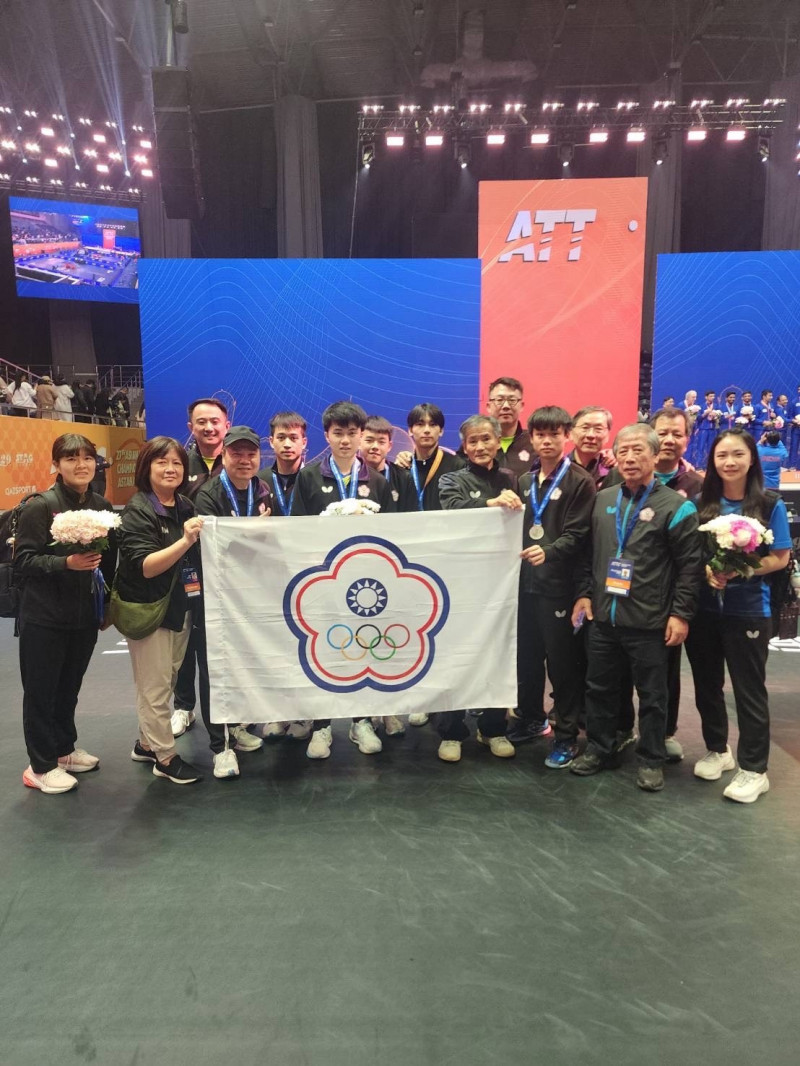 台灣男團在亞錦賽締造連3屆奪銀的紀錄。（桌協提供）