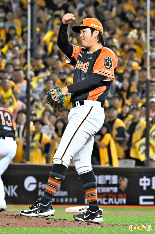 古林睿煬是獅隊王牌土投，能否再登板勢必牽動大賽走向。（記者陳志曲攝）