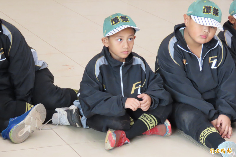 蓬萊國小小學一年級選手楊家樂。（記者林宥辰攝）