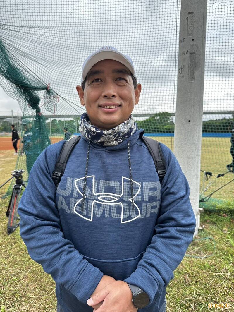 曾協助台灣隊經典賽情蒐的大學棒球教練林郁捷體認12強奪冠，情蒐和運科的重要性。（記者黃照敦攝）