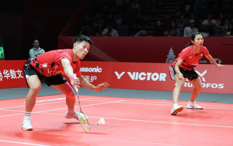楊博軒、胡綾芳。（羽球協會提供）