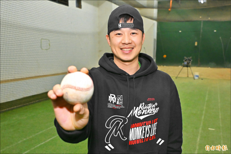 黃子鵬是唯一連3次入選一級國際賽的中職純土投，當他在12強冠軍之旅投完第1打席，就知道這是「猛虎All IN」的感覺。（記者陳志曲攝）
