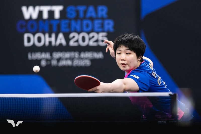 中國女將蒯曼打敗日本好手木原美悠，摘下女單冠軍。（取自WTT官網）