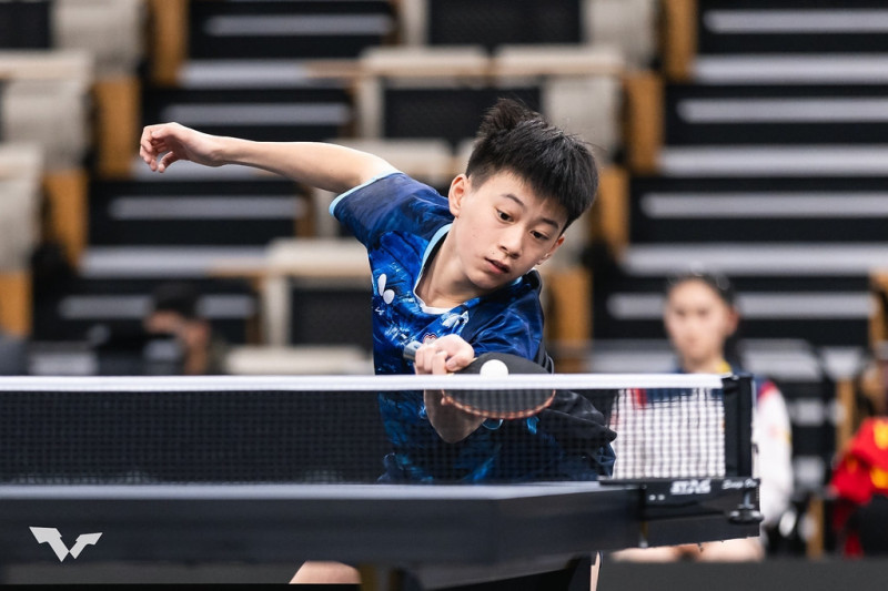 郭冠宏扳倒中國好手向鵬，爆冷闖進男單8強。（取自WTT官網）