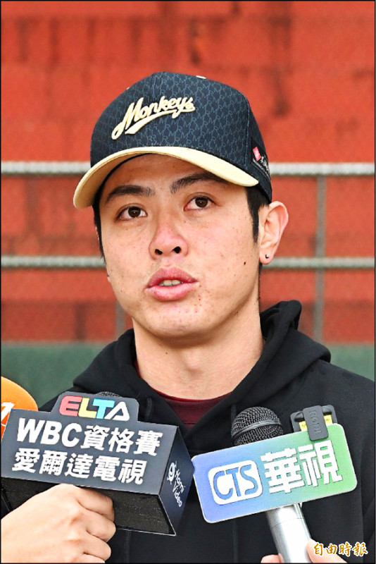 左投劉昱言感謝猿隊再給他一次機會。（記者廖耀東攝）