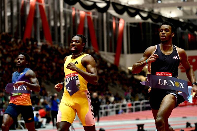 美國短跑名將萊爾斯。（法新社）