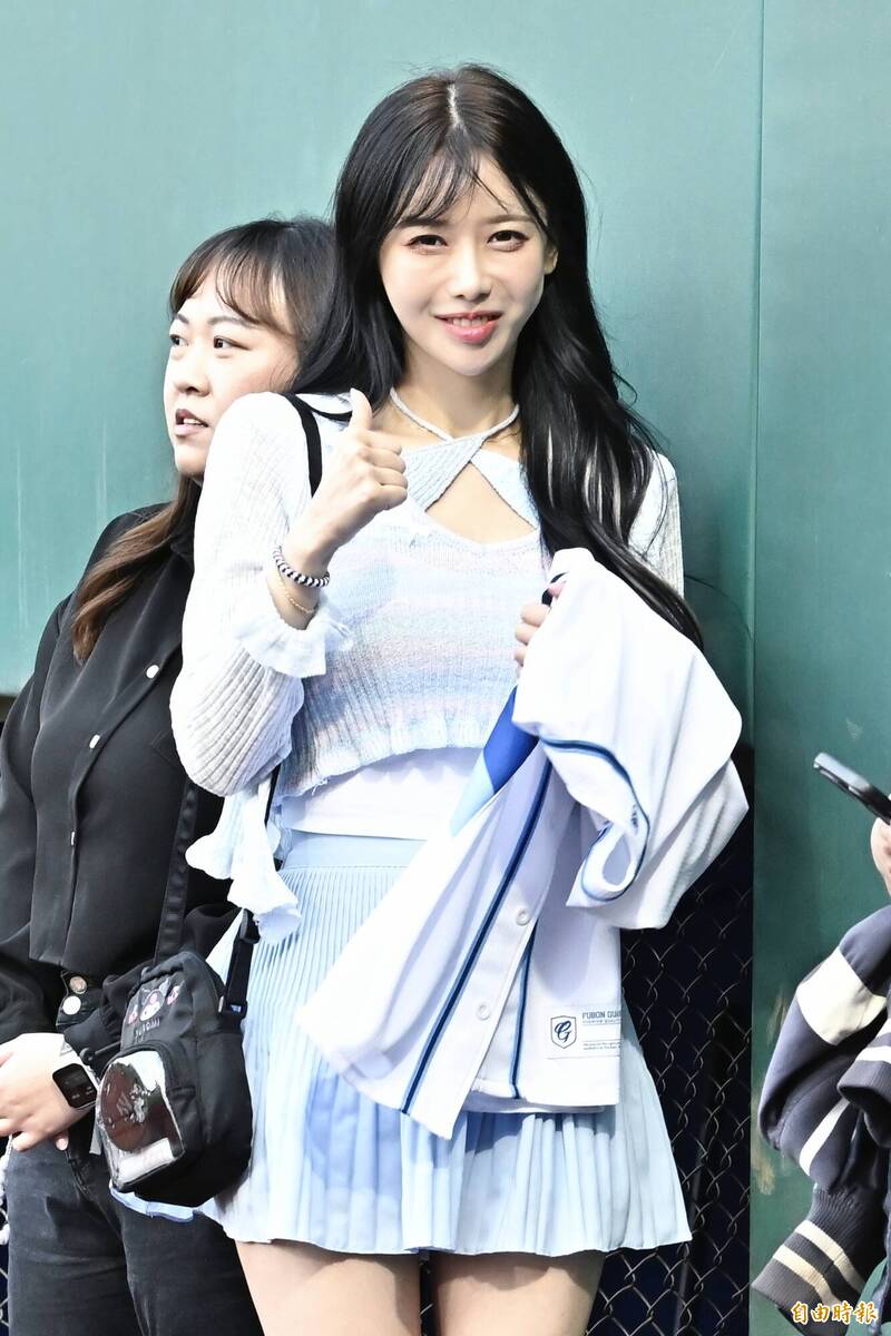 Fubon Angels李雅英到場觀戰。（記者陳志曲攝）