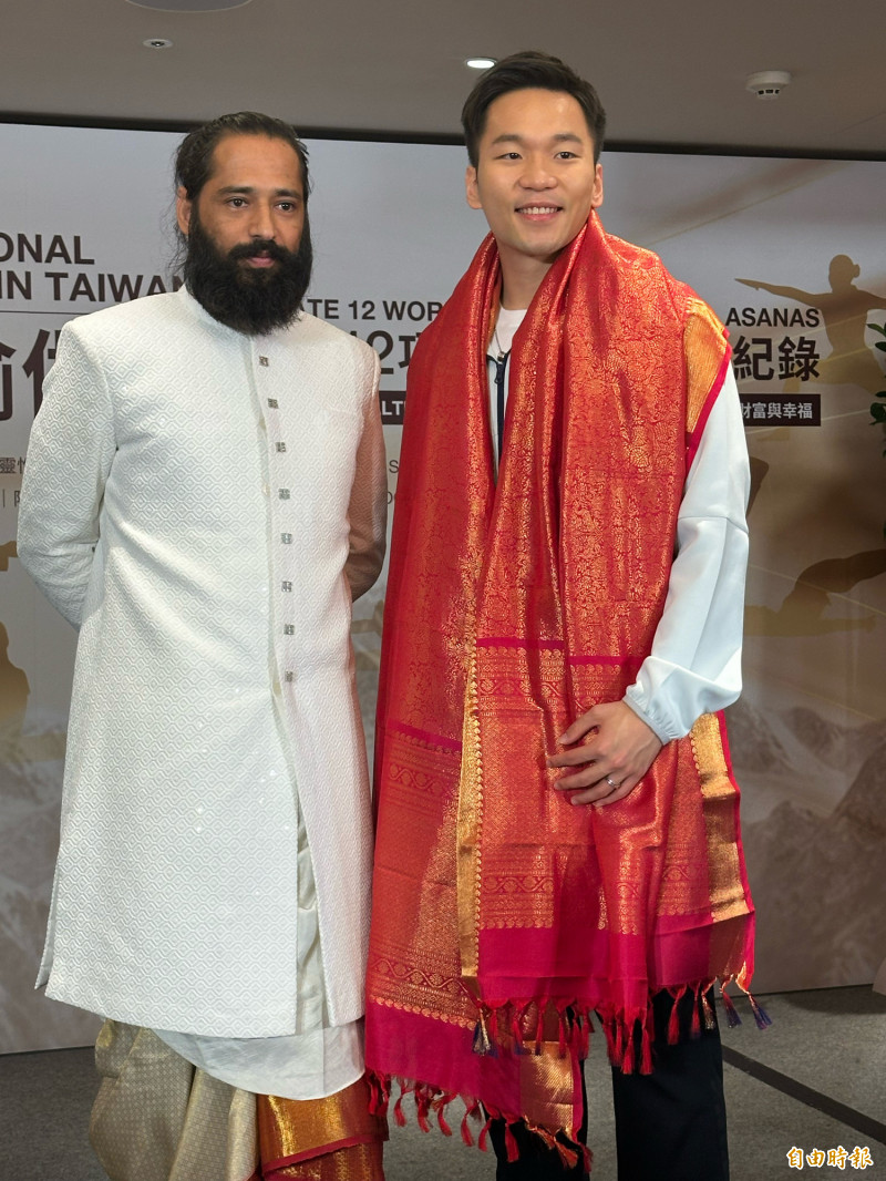 李洋出席國際瑜伽日記者會。（記者盧養宣攝）