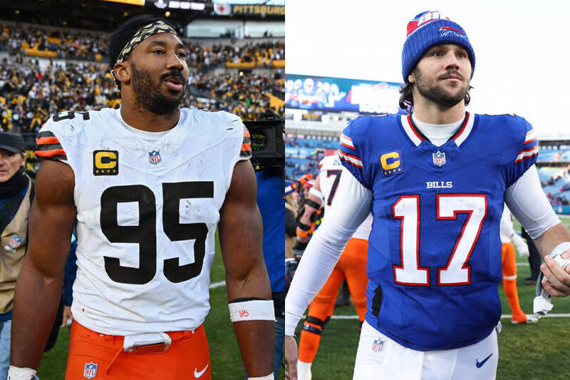 布朗隊蓋瑞特與比爾隊艾倫。（資料照）