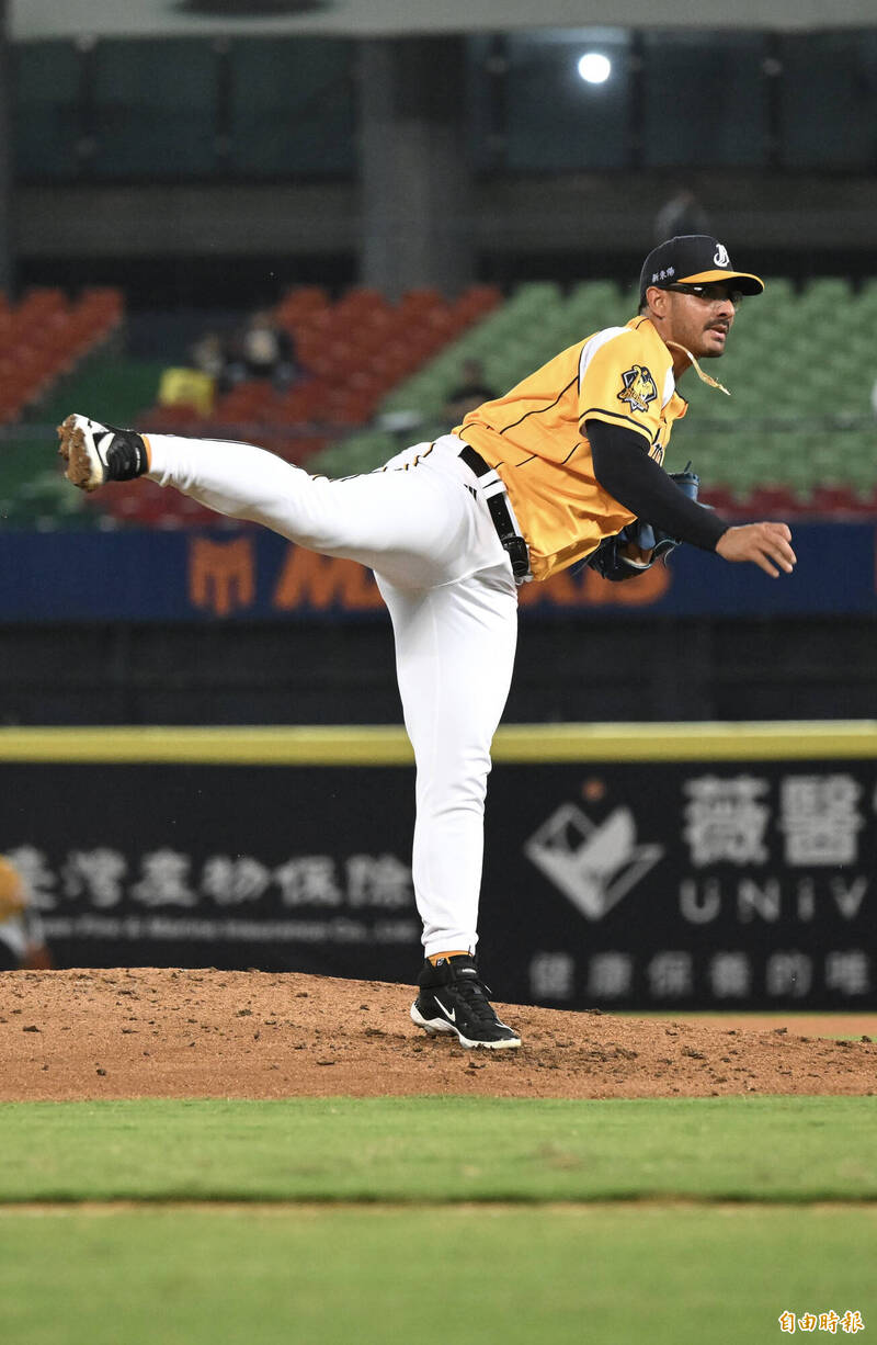 兄弟先發羅戈。（記者廖耀東攝）
