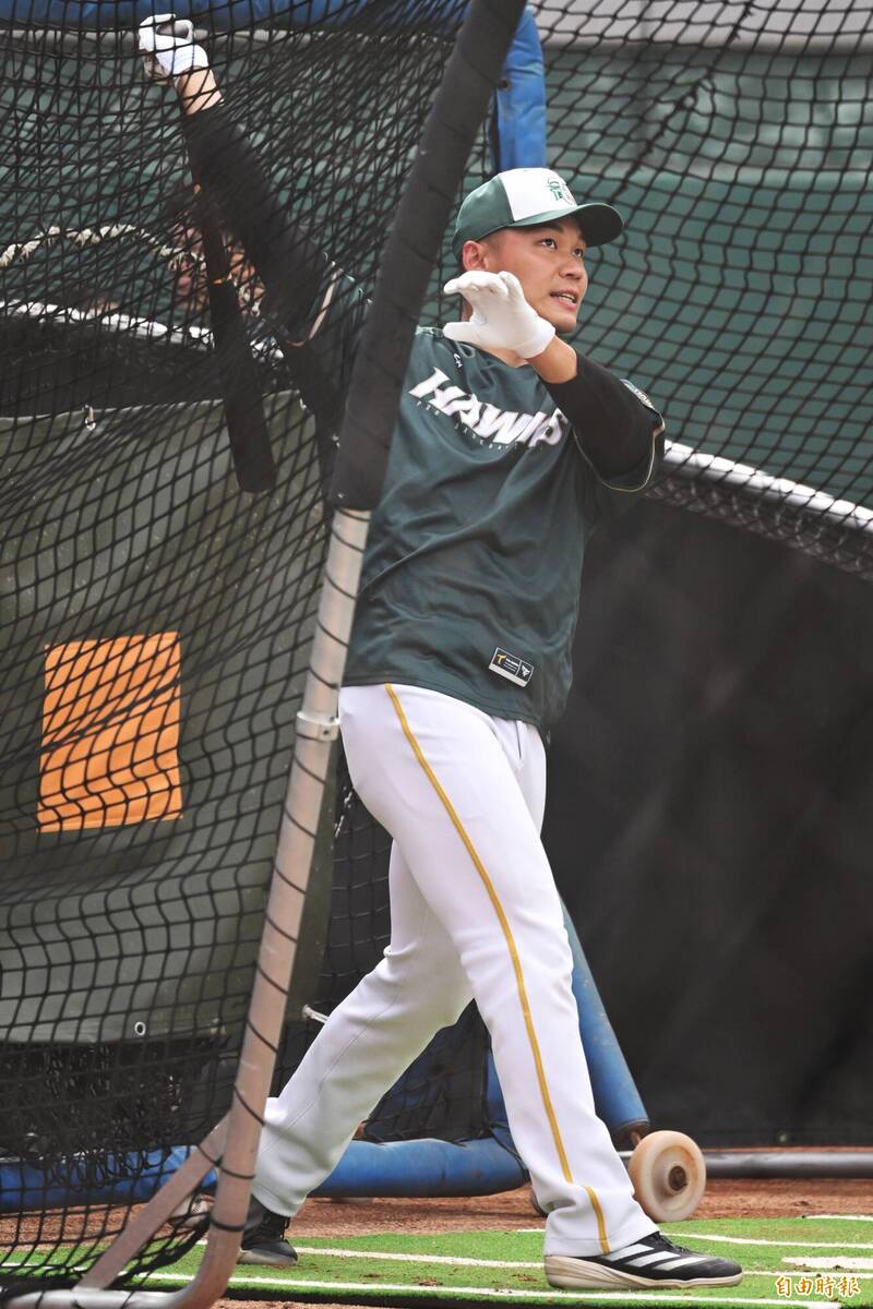 王柏融。（記者陳逸寬攝）