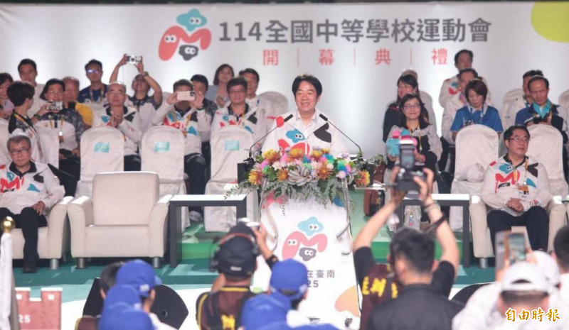 總統賴清德勉勵選手勝負固然重要，榮譽更重要。（記者洪瑞琴攝）