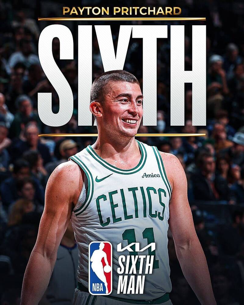 派理查德拿下年度最佳第六人獎項。（圖片取自NBA X）