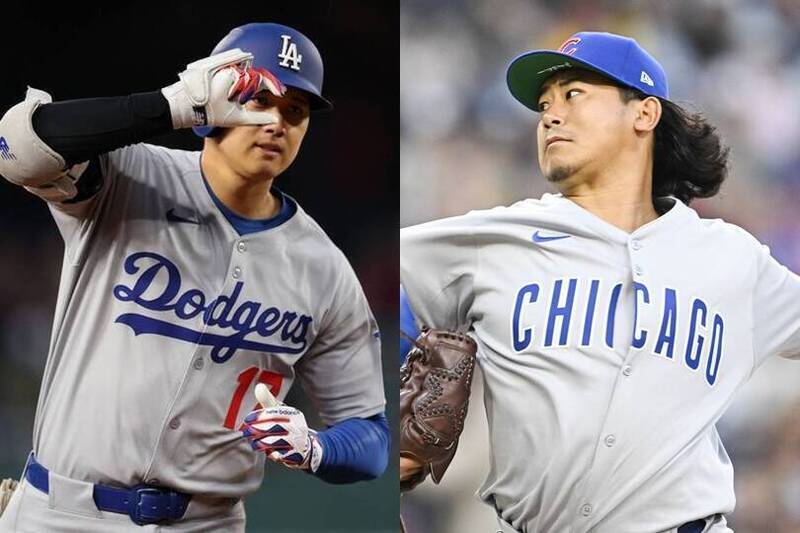 大谷翔平和今永昇太。（資料照合成圖）